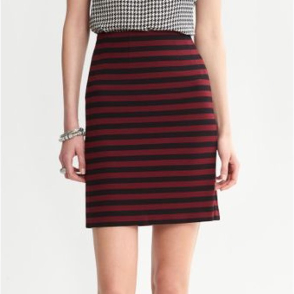 Banana Republic Striped Ponte knit skirt